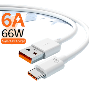 Câble de données USB Type C 6A pour Xiaomi, Samsung, <span class=keywords><strong>Huawei</strong></span>, Honor, charge rapide, câble USB C, cordon de données - Product Image 1