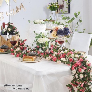 Guirnalda de Rosas Artificiales con Tacto Natural para Arco de Boda, Jardín, Pared, Patio, Decoración de Paisajes, Venta al por Mayor - Product Image 3