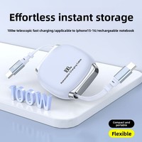 Câble de charge magnétique TPE super rapide de type C PD à charge rapide 1m 100W en alliage d'aluminium de forme carrée compatible Android