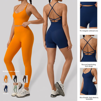 Ensemble de yoga 5 pièces uni pour femme comprenant un soutien-gorge de sport, un débardeur, un t-shirt à manches courtes, un short et un legging taille haute long pour la gym