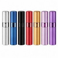 Flacon pulvérisateur cosmétique 10 ml rechargeable, atomiseur de parfum portable, étui en aluminium, intérieur en verre, vente en gros