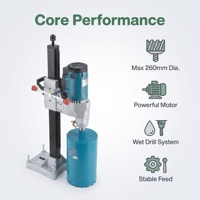 Machine de perçage diamantée BODA 3500W, perceuse à noyau de béton robuste de 260 mm, outil électrique pour la construction professionnelle de trous dans les murs