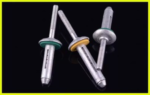 Rivets à trois plis en aluminium 8mm 7.7mm 27.7mm Rivets à rondelle en caoutchouc Design étanche Rivets aveugles triformes en aluminium POP - Product Image 3