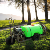 Chariot à main agricole HARYST 160L, pulvérisateur à essence avec roues, pulvérisateur de pesticides autopropulsé