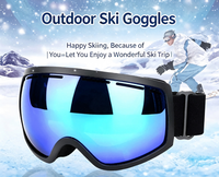 Masque de ski HD résistant aux chocs, compatible OTG, pour hommes, femmes, adultes, ski, snowboard, escalade, sports d'hiver en plein air, UV400, anti-buée