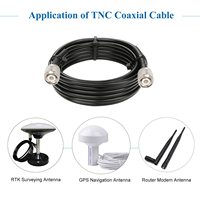 TNC mâle à TNC mâle câble en queue de cochon 50Ohm RG58 câble coaxial RF pour antenne de Navigation GPS antenne de sondage RTK système de micro sans fil