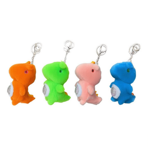 Portachiavi con strass a forma di dinosauro 10x12cm, ciondolo in peluche per borsa e portachiavi - Product Image 2