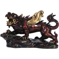 Ornements Pi Xiu Puissants en Cuivre Coloré de Style Chinois, Objets de Collection pour Entreprise, Entrée de Maison, Salon, Bureau, Artisanat de Bureau