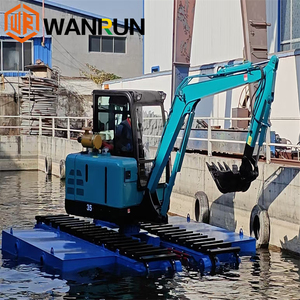 Máy nạo vét đổ bộ nổi Máy đào mini với phao được sử dụng trong vùng nước nông và Đầm Lầy - Product Image 1