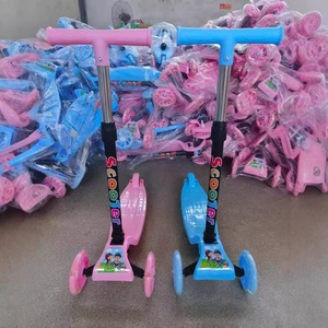 High-Tech <b>Plastic</b> One-Board Folding Scooter 1-5 Years Old Children Outdoor Sensor Sliding Walker Three <b>Wheels</b> One-Click - Product Image 4