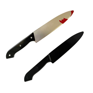 <span class=keywords><strong>Couteau</strong></span> de cuisine et <span class=keywords><strong>couteau</strong></span> à fruits pour blague, idéal pour Halloween, bal masqué, festival des fantômes, performance de jeu d'horreur <span class=keywords><strong>sanglant</strong></span> - Product Image 4