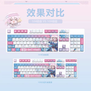 Honkai: Star Rail Cherry Character March 7th Keycaps personnalisés par sublimation, capuchons de clavier mécaniques personnalisés - Product Image 5