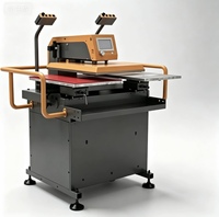 Presse à chaud pneumatique double station 40*60cm, machine de transfert thermique à glissière automatique pour impression DTF commerciale sur t-shirts