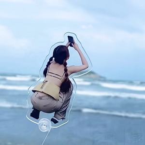 Support en acrylique transparent personnalisé pour figurine d'anime, articles de merchandising d'événements coréens, éventails en plastique imprimés UV, piquets - Product Image 5