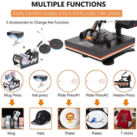 Machine de transfert de chaleur 8 en 1, pressoir par Sublimation à Double affichage, avancé, pour tasses, chapeaux, t-shirts, Slate Rock, MDF