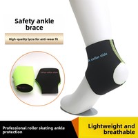 Attelle de cheville de compression en gros, en nylon, haute élasticité, respirante, unisexe, pour protection des patins à roulettes