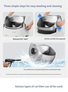 Smart Self-Cleaning Open <b>Top</b> Designed Litter Box Large Capacity Easy cleaning ABS+PP Material WiFi App Control Wholesale OEM ODM - Product Image 4