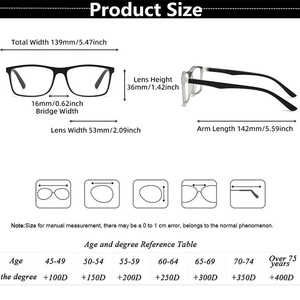 <span class=keywords><strong>Gafas</strong></span> de <span class=keywords><strong>Lectura</strong></span> con Montura Cuadrada, Estilo Moderno y Elegante, Patillas Flexibles y Lentes de Alta Definición para Presbicia - Product Image 3