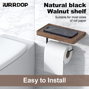 Portarrollos de Papel Higiénico de Estilo Nórdico para Baño, Soporte de Pared de Madera para Papel Higiénico - Product Image 4