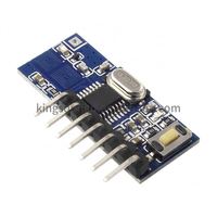 DC 3.3V à 5V 433Mhz code d'apprentissage 1527 / 2262 puce de décodage 4-CH Module de réception sans fil récepteur hétérodyne RX480E