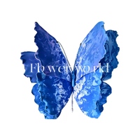 Grande Décoration Florale Artificielle Papillon en PE Faite à la Main, Motif Coloré, Imperméable, pour Halloween et Vitrines de Centres Commerciaux