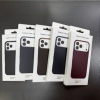 Coques de téléphone en fibre de carbone à prix réduit pour Apple iPhone 17 Air, 17 Pro Max, 17 Pro – Étuis fins personnalisables