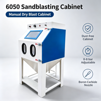 Cabine de sablage à tambour entièrement automatique modèle 6050 pour le sablage abrasif, machine à sablage à billes de verre pour l'élimination de la rouille sur les pièces métalliques usagées
