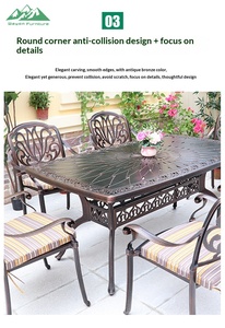 <span class=keywords><strong>Set</strong></span> di Mobili <span class=keywords><strong>da</strong></span> <span class=keywords><strong>Giardino</strong></span> Elegante Wayon in Alluminio Leggero con <span class=keywords><strong>Tavolo</strong></span> <span class=keywords><strong>da</strong></span> Pranzo e 4 <span class=keywords><strong>Sedie</strong></span> Abbinate Resistenti alle Intemperie per Ospedali - Product Image 3