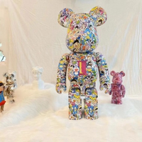 400% 700% 1000% Bearbrick jouets ours blanc et ours noir Bearbrick jouets figurines d'action