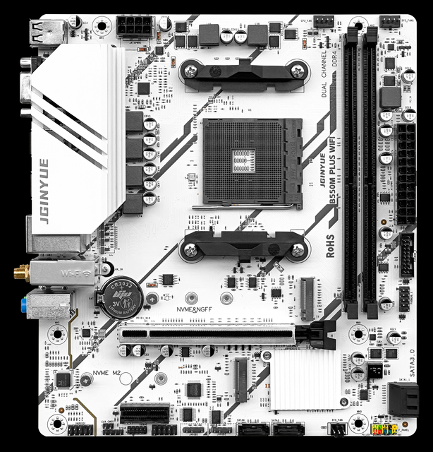Dual M.2 ARGB Micro-ATX Desktop Motherboard with WIFI DDR4 AM4 PCIe 6 Integrated Graphics Card SATA Hard Drive RAM Used Product