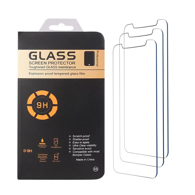 EBay Top Selling 3 Pack Factory Price HD 2.5D 9H Tempered Glass Screen Protector for iphone 13, 13 Pro