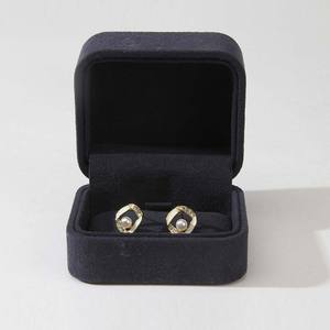 Caja para Pendientes, Caja de Regalo de Joyería Rígida de Lujo con Tapa Abatible, Inserto de Terciopelo, Estampado Dorado, Logotipo Personalizado, Venta al por Mayor de Fábrica - Product Image 2