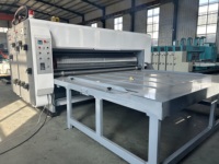 Machine semi-automatique d'impression et de découpe de boîtes en carton ondulé à 3 couleurs, pour boîtes à pizza, avec impression flexo et découpe