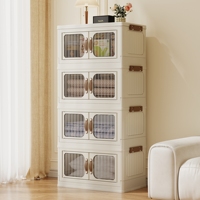Armoire de rangement pliable moderne en PP de 50 cm avec portes magnétiques doubles pour la maison et le jardin, conteneurs de rangement