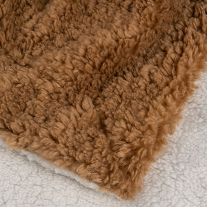 Faux Lamb <strong>Fur</strong> Blankets Teddy Fleece Sherpa <strong>Throw</strong> Animal Skin Dark Brown <strong>King</strong> <strong>Size</strong> Bed <strong>Throw</strong> 100% Polyester Bedding Set - Product Image 4