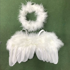 Accessoires de photographie pour bébés : Ailes d'<span class=keywords><strong>ange</strong></span> en plumes teintées, décoration pour animaux de compagnie et poupées, vente directe en gros pour tout-petits, performance optimale - Product Image 3