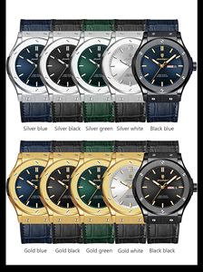 POEDAGAR 952 Nuovo <span class=keywords><strong>Orologio</strong></span> al Quarzo da <span class=keywords><strong>Uomo</strong></span> <span class=keywords><strong>Cinturino</strong></span> in <span class=keywords><strong>Pelle</strong></span> Cassa in Lega Data Automatica <span class=keywords><strong>Orologio</strong></span> da Polso da <span class=keywords><strong>Uomo</strong></span> di Lusso Business Impermeabile - Product Image 6