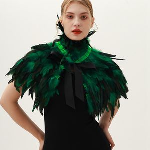Coprispalle Elegante da Sposa OEM per Donna Sciarpa in Pelliccia Mantellina con Piume Accessori per Costumi - Product Image 3