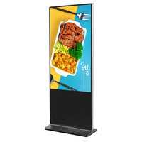 Kiosco con Pantalla Táctil Vertical de 55 Pulgadas, 4K, LCD HD para Interiores, Panel IPS con Retroiluminación LED, Soporte de Pie, Pantalla Publicitaria con WiFi