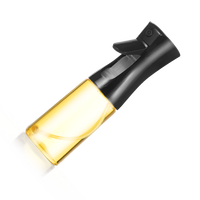 Bouteille pulvérisatrice multifonctionnelle en verre et PP de 200 ml pour huile d'olive, avec impression sérigraphiée, diffuseur à roseaux pour cuisine et cuisson