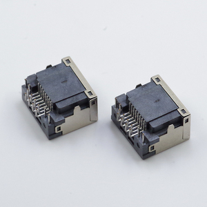 Connettore Ethernet Schermato LED JISJACK 8P8C 8 Pin Nero <span class=keywords><strong>SMT</strong></span> <span class=keywords><strong>RJ45</strong></span> Maschio-Femmina 1.5A 125V all'Ingrosso - Product Image 3