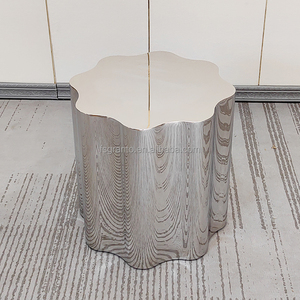 Diamant form Spiegel Silber & Gold Mittel tisch Luxus Wohnzimmer möbel unregelmäßig modernen Edelstahl Couch tisch - Product Image 6