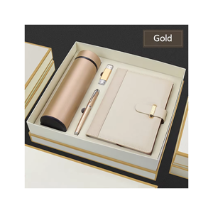 High-End Luxe Vip Kantoorbenodigdheden Geschenkset Metalen Pu Notebook Voor Kerst Of Afstuderen Nieuwste Bedrijfsgeschenken
