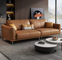 Canapé de style moderne, design modulaire, canapé de bureau contemporain, canapé en cuir moderne 7 places
