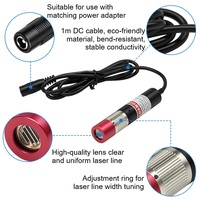 Module de diode laser à ligne rouge à mise au point réglable 638nm D16mm 10mW 20mW 30mW 50mW 100mW 5V 12V 24V de qualité industrielle pour le marquage