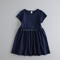 Vêtements pour femmes, robe swing, effet coton, jupe à volants, robes pour filles, robe papillon à manches bouffantes pour impression par sublimation