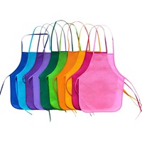 Tablier pour enfants en non-tissé imprimé numérique motif dessin animé, pour peinture et cuisine, avec logo personnalisé, imperméable, type blouse de protection artistique