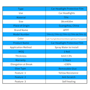 Commercio all'ingrosso universal car lampada del vinile wrapping pellicola del Faro Dell'automobile di Protezione di buona qualità - Product Image 4