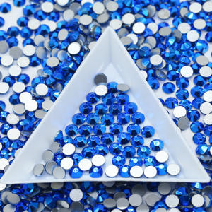 Piedras de Estrás Metálicas Brillantes SS3-SS50, Color Azul Capri, Cristal AB sin Fijación en Caliente, para Accesorios de Prendas - Product Image 4