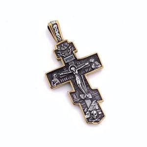 Religious Jewelry Stainless Steel <b>Cross</b> Jesus Pendant Silver With Gold Color <b>Cross</b> Pendant Necklace Jewelry - Product Image 4